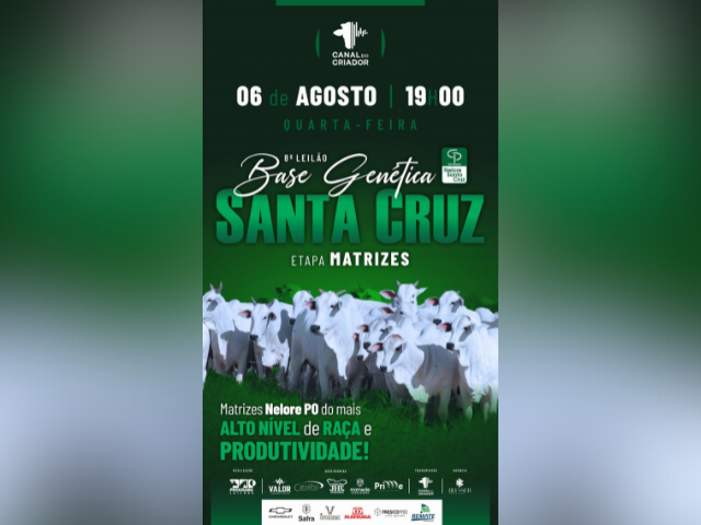 8º Leilão Santa Cruz Base Genética – Etapa Matrizes