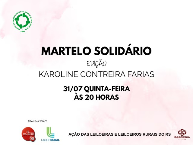 Martelo Solidário – ED Karolina Contreira Arias