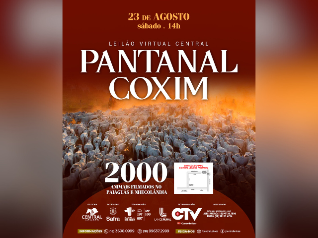 Leilão Virtual Central Pantanal Coxim