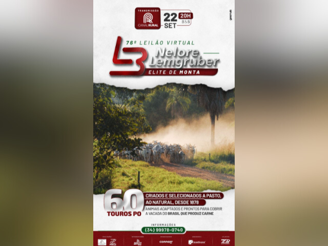 76° Leilão Virtual Nelore Lemgruber – Elite de Monta