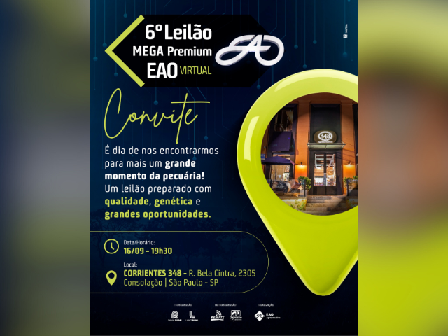 6º Leilão Virtual Mega Premium EAO – Aspirações EAO e Convidados