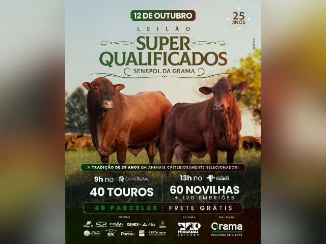 Leilão Super Qualificados Senepol da Grama