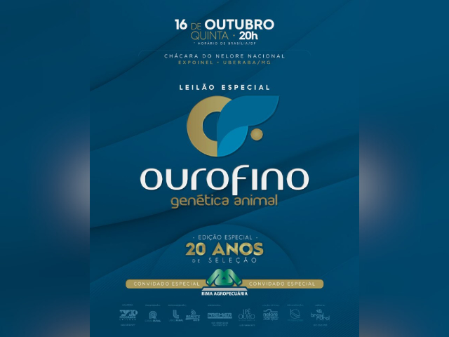 Leilão Especial Ourofino Genética Animal – Edição 20 Anos