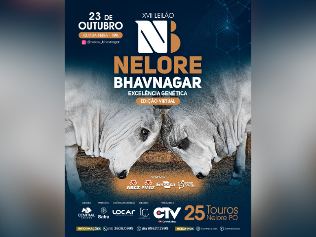 XVII Leilão Nelore Bhavnagar – Edição Virtual