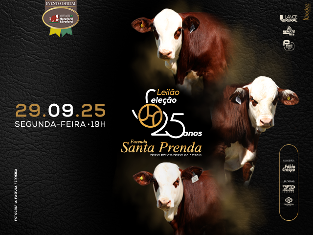 Leilão Seleção Fazenda Santa Prenda – 25 Anos