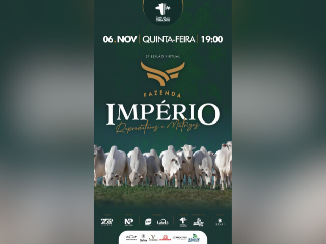 2º Leilão Virtual Fazenda Império – Reprodutores e Matrizes