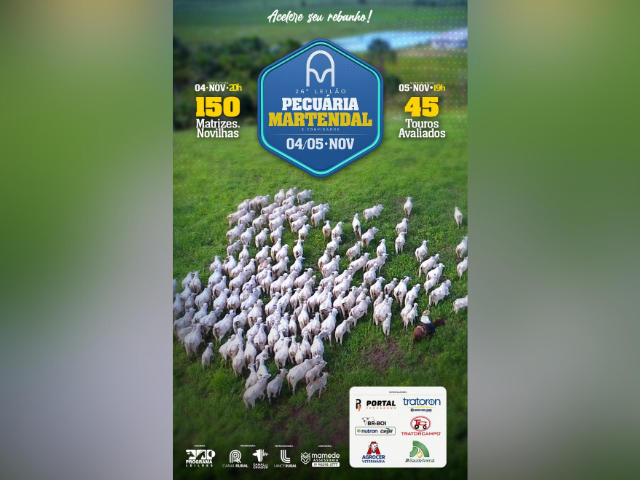 26° Leilão Pecuária Martendal e Convidados – 1ª Etapa