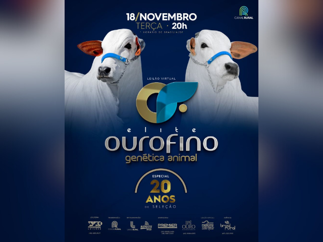 Leilão Virtual Elite Ouro Fino Genética Animal – Especial 20 Anos