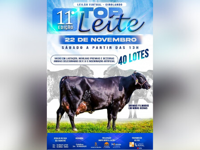 11º Leilão Virtual Girolando Top Leite