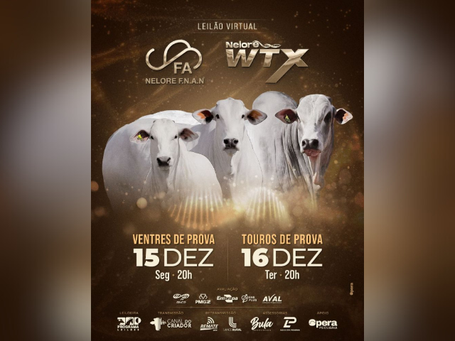 Leilão Virtual Nelore F.N.A.N. e Nelore WTX – Etapa Ventres de Prova