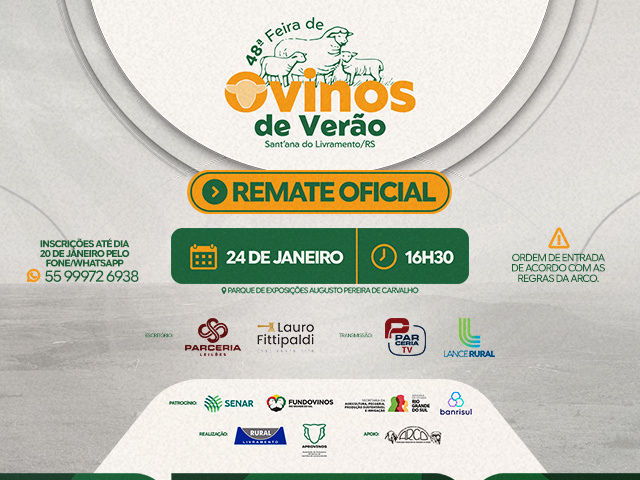 Remate Oficial 48ª Feira de Ovinos Santana do Livramento