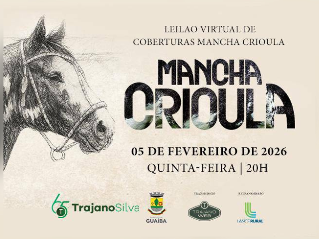 Leilão Virtual de Coberturas Mancha Crioula