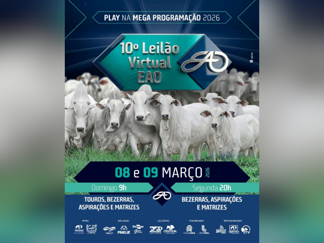 10º Leilão Virtual EAO – Etapa Bezerras, Aspirações e Matrizes