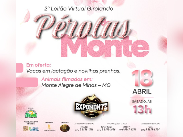 2° Leilão Virtual Girolando Pérolas do Monte