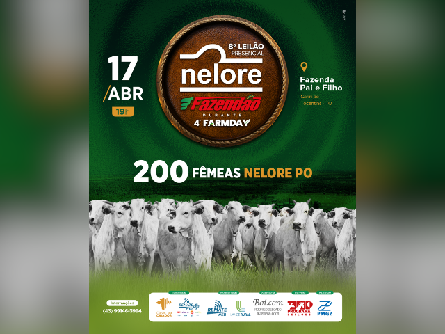 8° Leilão Presencial Nelore Fazendão em Casa