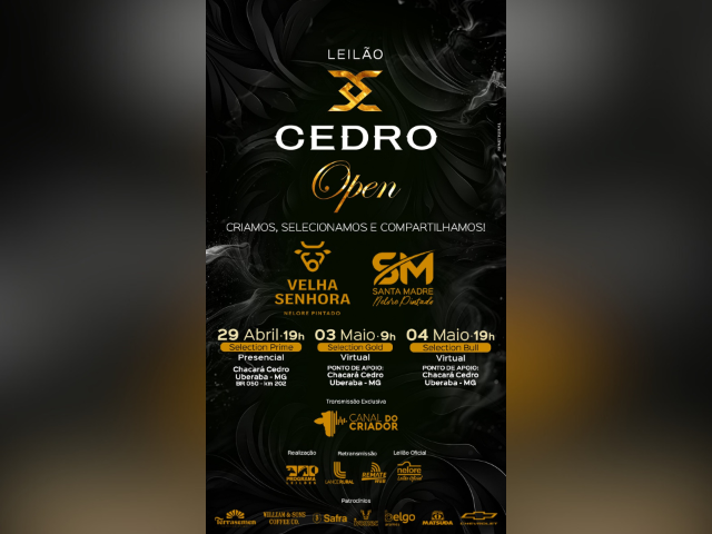 Leilão Cedro Open – Selection Gold
