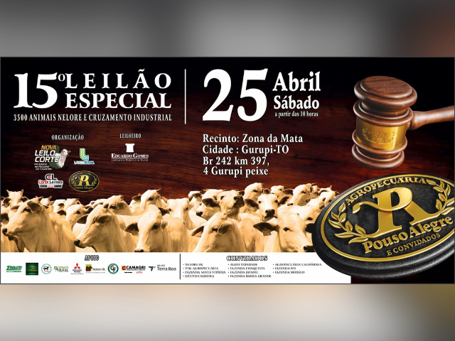 15° Leilão Especial Agropecuária Pouso Alegre e Convidados