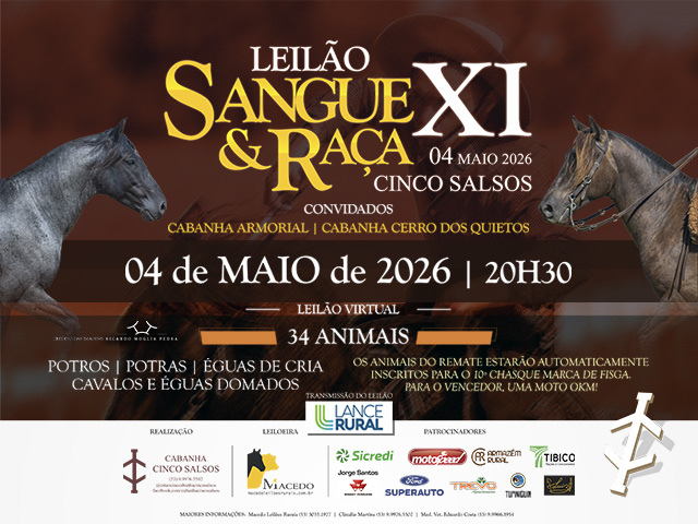 Leilão Sangue & Raça Cinco Salsos – Edição XI