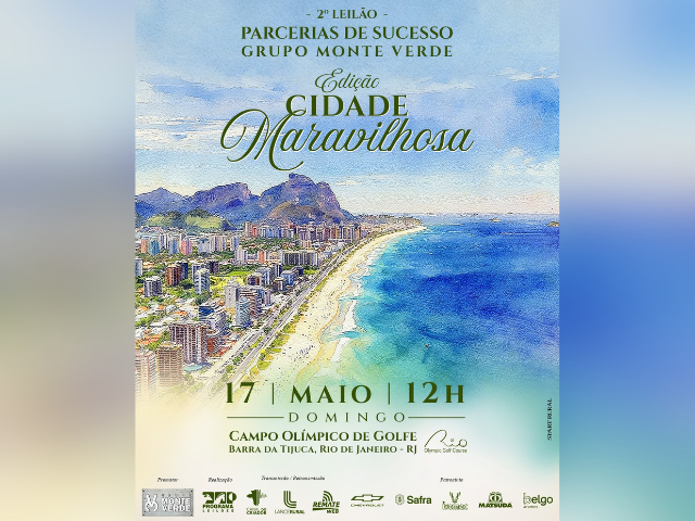 2° Leilão Parcerias de Sucesso Grupo Monte Verde – Edição Cidade Maravilhosa