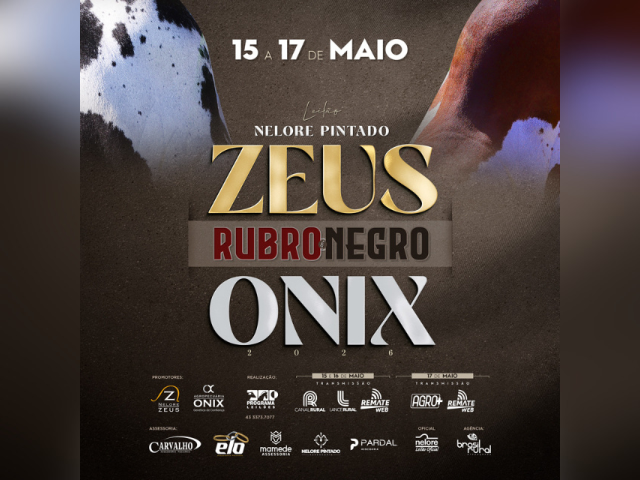Leilão Nelore Pintado Zeus Rubro Negro – 1º Etapa
