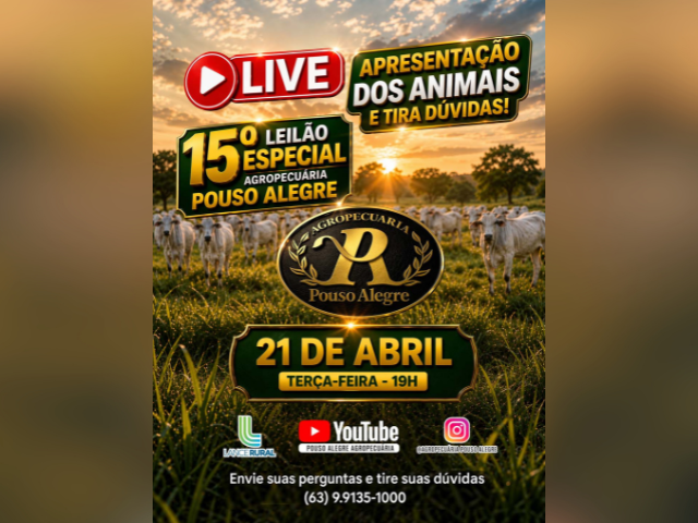 LIVE de Apresentação 15º Leilão Pouso Alegre e Convidados