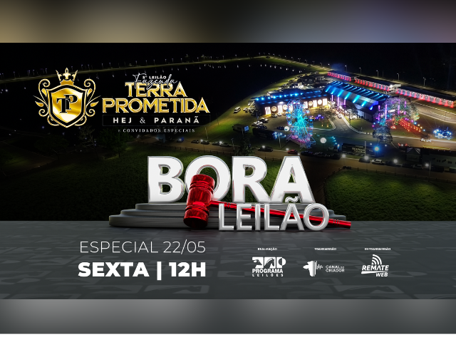 Bora Leilão – Especial Terra Prometida