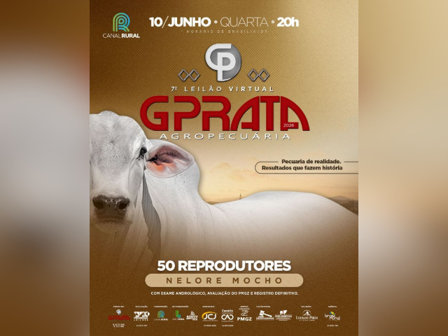 7º Leilão Virtual G Prata Agropecuária – Etapa Reprodutores
