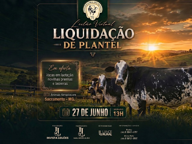 Leilão Virtual Liquidação de Plantel Agropecuária São Silvestre