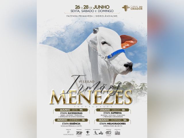4º Leilão Irmãos Menezes – Etapa Sucessora
