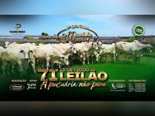 71º Leilão A Pecuária Não Para