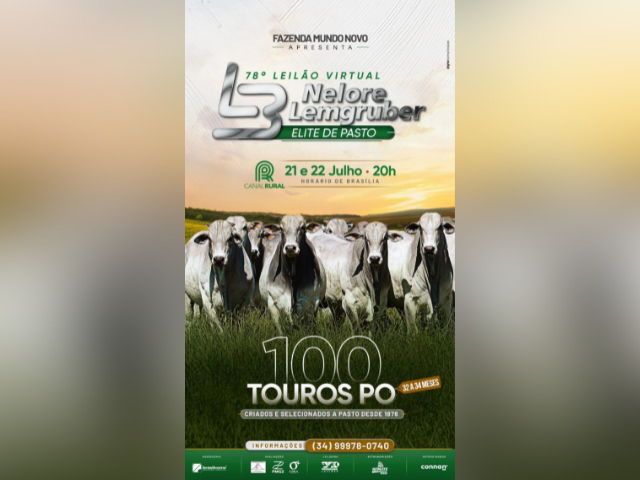 78° Leilão Virtual Nelore Lemgruber – 1ª Etapa Elite de Pasto