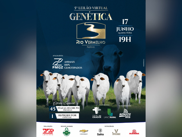 5° Leilão Virtual Genética – Rio Vermelho Nelore