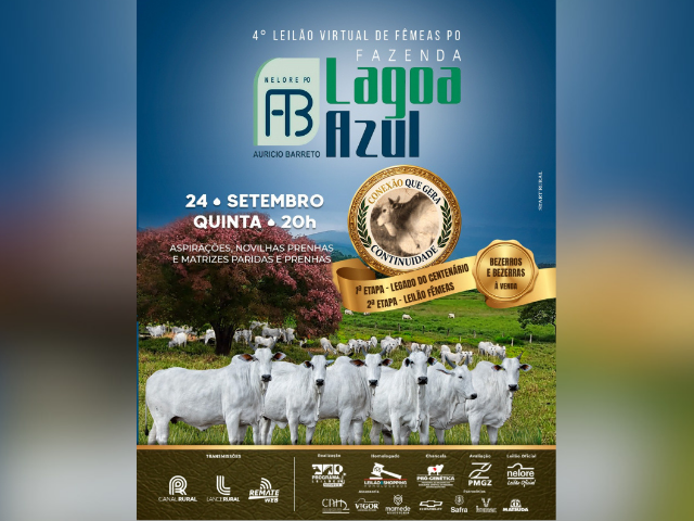 4° Leilão Virtual Fazenda Lagoa Azul